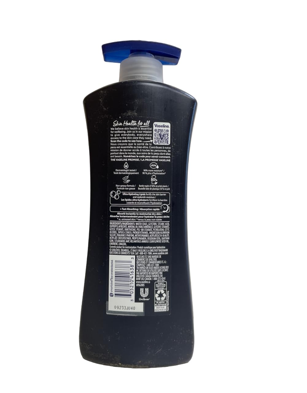 Vaseline Men Body and Face Lotion 20.3 Ounce Bottle (Pack of 3)